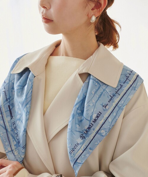 ROPE' PICNIC(ロペピクニック)の「【YOKU MOKU/ヨックモック×ROPE' PICNIC】フラワーグラデーションスカーフ(バンダナ/スカーフ・レディース・キナリ/ブルー系その他4・FREE)」の15枚目の写真