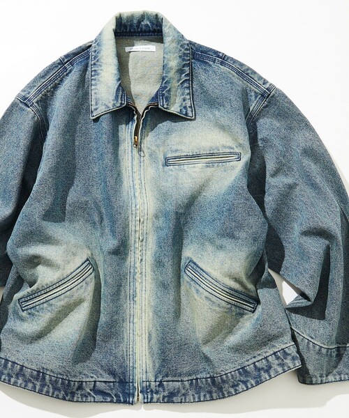 新品⭐︎異素材ドッキングトップス⭐︎定価２３１００円⭐︎デニム✖️ブラック☆送料込み ジップアップ ショート丈トップス リブ素材[品番：DCTW0003624