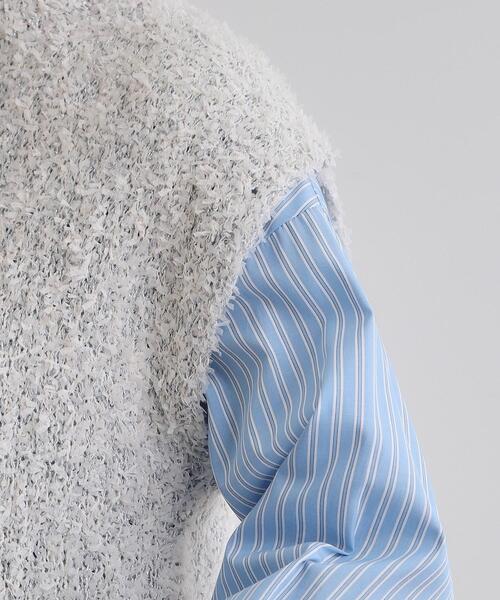 grove（グローブ）の「ラメリリーニットベスト（ベスト・レディース・オフホワイト/グレイッシュベージュ・02/01/03）」の15枚目の写真