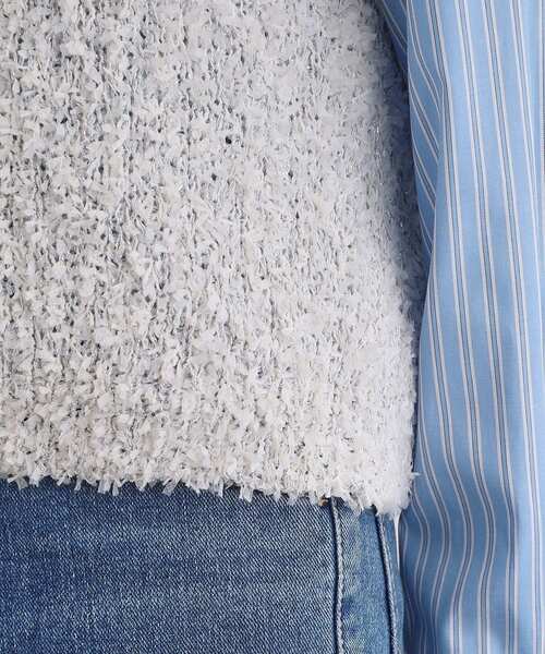 grove（グローブ）の「ラメリリーニットベスト（ベスト・レディース・オフホワイト/グレイッシュベージュ・02/01/03）」の16枚目の写真