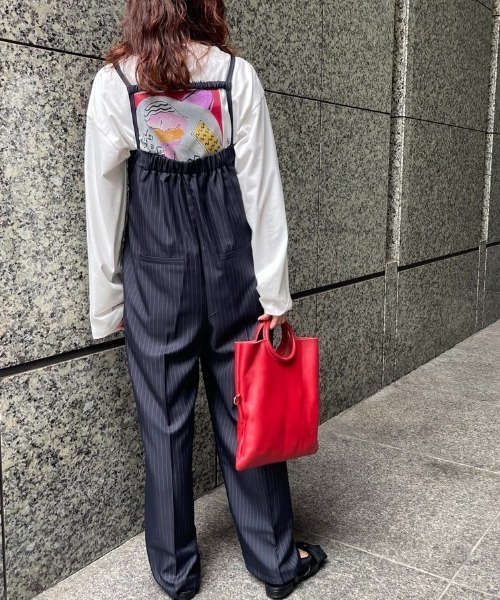 ROSE BUD（ローズバッド）の「【WEB・一部店舗限定】ベアオールインワン（つなぎ/オールインワン・レディース・グレー/ネイビー・ONE SIZE）」の11枚目の写真