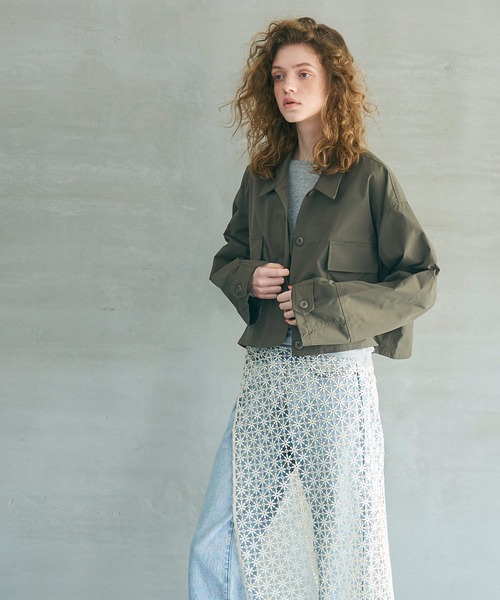 【MAX MARA】Pacos ミリタリー ショート ジャケット セール】ミリタリーショートジャケット（ミリタリージャケット