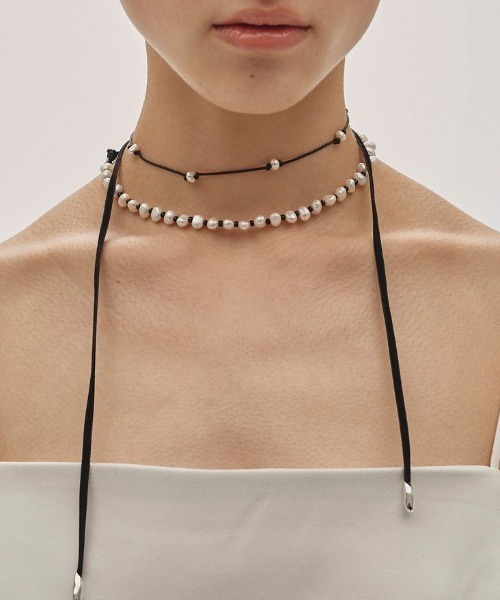 TODAYFUL/トゥデイフル】Pearl Ribbon Choker/パールリボン