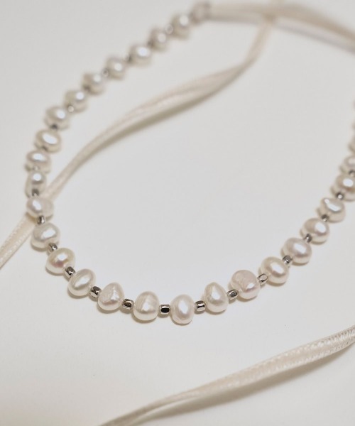 TODAYFUL/トゥデイフル】Pearl Ribbon Choker/パールリボン