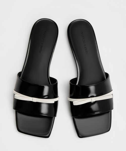 CHARLES & KEITH(チャールズ & キース)の「ボウ スライドサンダル(サンダル・レディース・ブラック系その他7/ホワイト・26.5cm/25.5cm/25cm/24.5cm/23.5cm/23cm/22.5cm)」の10枚目の写真