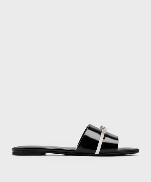 CHARLES & KEITH(チャールズ & キース)の「ボウ スライドサンダル(サンダル・レディース・ブラック系その他7/ホワイト・26.5cm/25.5cm/25cm/24.5cm/23.5cm/23cm/22.5cm)」の14枚目の写真