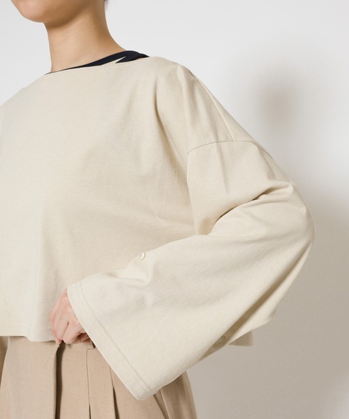 BABYLONE(バビロン)の「ワイドショートT×タンクSET(アンサンブル・レディース・チャコール/カーキ/ホワイト/ベージュ・フリー)」の19枚目の写真