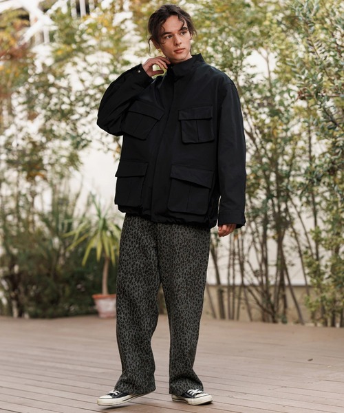 CAMBIO(カンビオ)の「mp13311-Leopard Wide Straight Sweat Pants スウェットパンツ(スウェットパンツ・メンズ・グレイッシュベージュ/チャコール・S/M/L)」の16枚目の写真