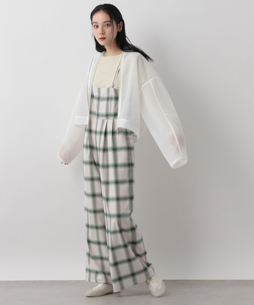 LOWRYS FARM(ローリーズファーム)の「オンブレチェックベアサロペット 289828(サロペット/オーバーオール・レディース・オフホワイト/ブラック・FREE)」の13枚目の写真