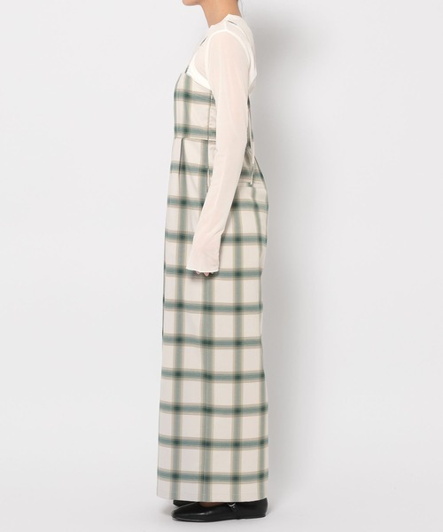 LOWRYS FARM(ローリーズファーム)の「オンブレチェックベアサロペット 289828(サロペット/オーバーオール・レディース・オフホワイト/ブラック・FREE)」の8枚目の写真