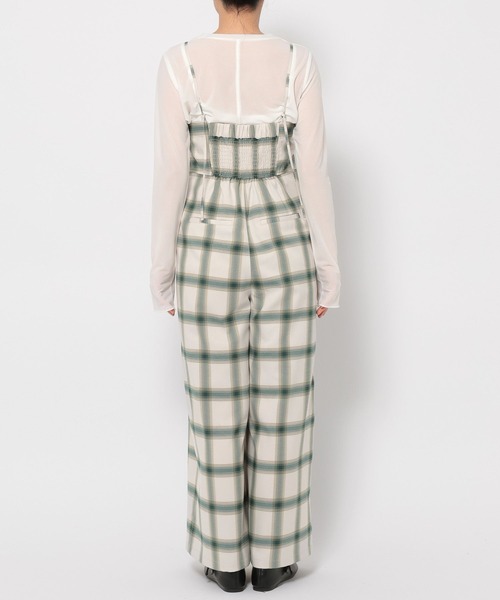 LOWRYS FARM(ローリーズファーム)の「オンブレチェックベアサロペット 289828(サロペット/オーバーオール・レディース・オフホワイト/ブラック・FREE)」の9枚目の写真