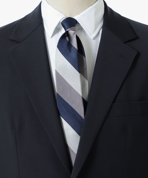 B:MING by BEAMS(ビーミングバイビームス)の「シルク ストライプ ナローネクタイ① 25SS(ネクタイ・メンズ・サックスブルー/ネイビー/オリーブ/ワイン/ライトブラウン/グレー/シルバー/ブラウン・ONE SIZE)」の8枚目の写真