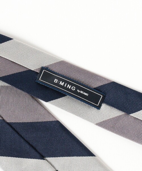 B:MING by BEAMS(ビーミングバイビームス)の「シルク ストライプ ナローネクタイ① 25SS(ネクタイ・メンズ・サックスブルー/ネイビー/オリーブ/ワイン/ライトブラウン/グレー/シルバー/ブラウン・ONE SIZE)」の11枚目の写真
