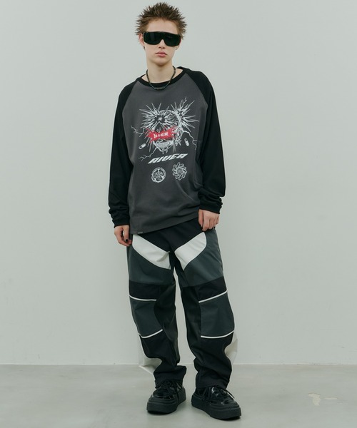 AIVER(アイバー)の「Johann×AIVER GIRLラグランロンTEE(Tシャツ/カットソー・メンズ・ホワイト/チャコールグレー/ブラック・SMALL/MEDIUM/LARGE)」の10枚目の写真