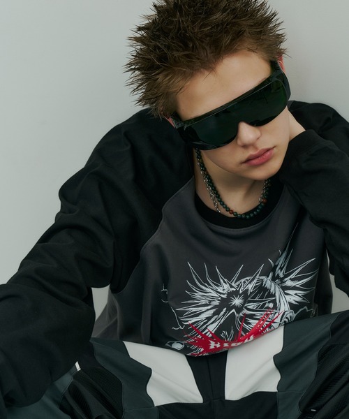 AIVER(アイバー)の「Johann×AIVER GIRLラグランロンTEE(Tシャツ/カットソー・メンズ・ホワイト/チャコールグレー/ブラック・SMALL/MEDIUM/LARGE)」の8枚目の写真