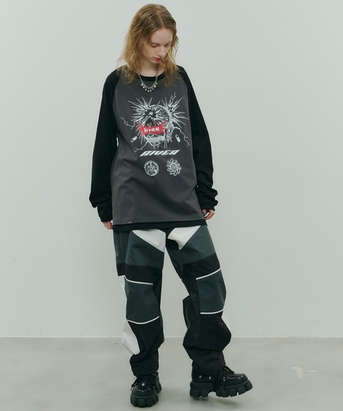 AIVER(アイバー)の「Johann×AIVER GIRLラグランロンTEE(Tシャツ/カットソー・メンズ・ホワイト/チャコールグレー/ブラック・SMALL/MEDIUM/LARGE)」の15枚目の写真