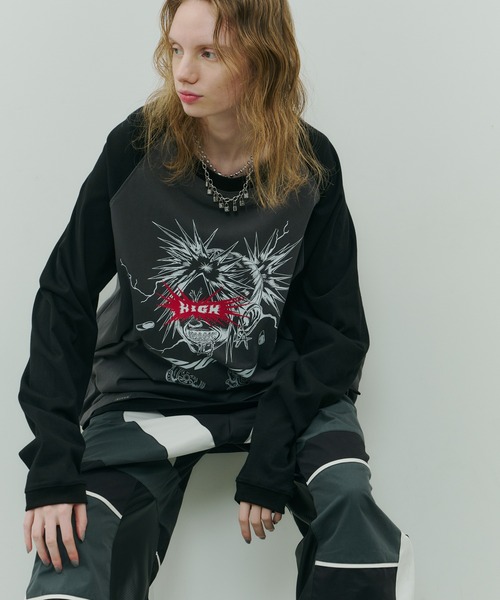 AIVER(アイバー)の「Johann×AIVER GIRLラグランロンTEE(Tシャツ/カットソー・メンズ・ホワイト/チャコールグレー/ブラック・SMALL/MEDIUM/LARGE)」の14枚目の写真