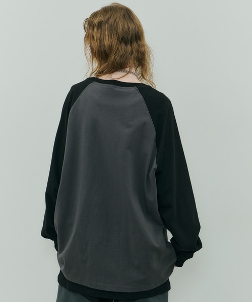 AIVER(アイバー)の「Johann×AIVER GIRLラグランロンTEE(Tシャツ/カットソー・メンズ・ホワイト/チャコールグレー/ブラック・SMALL/MEDIUM/LARGE)」の12枚目の写真