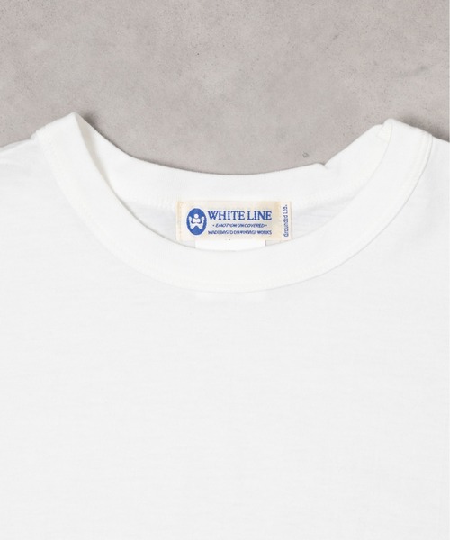 WHITE LINE(ホワイトライン)の「【8】【WHITE LINE(ホワイトライン)】丸胴S撚りTシャツ(Tシャツ/カットソー・メンズ・グレー/ホワイト・44/50)」の5枚目の写真