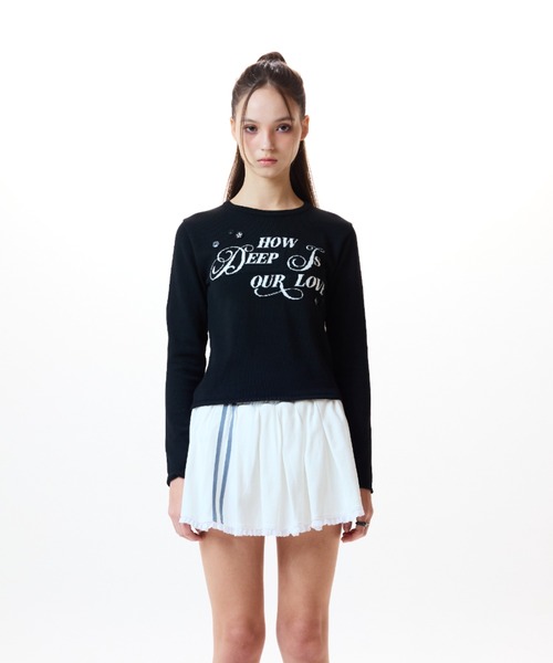 LUVISTRUE(ラヴイズトゥルー)の「IM HOW DEEP BUTTON KNIT(ニット/セーター・レディース・アイボリー/ブラック/グレー・FREE)」の6枚目の写真