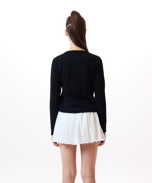 LUVISTRUE(ラヴイズトゥルー)の「IM HOW DEEP BUTTON KNIT(ニット/セーター・レディース・アイボリー/ブラック/グレー・FREE)」の8枚目の写真