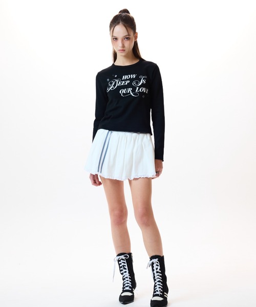 LUVISTRUE(ラヴイズトゥルー)の「IM HOW DEEP BUTTON KNIT(ニット/セーター・レディース・アイボリー/ブラック/グレー・FREE)」の5枚目の写真