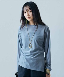 MEDE19F | ＭＥＤＥ１９Ｆ　アシメトリーヘムシアーベロアトップス(Tシャツ/カットソー)