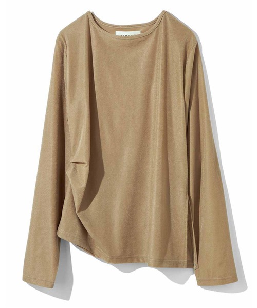 MEDE19F(メデジュウキュウ)の「MEDE19F アシメトリーヘムシアーベロアトップス(Tシャツ/カットソー・レディース・オフホワイト/ベージュ/ブルー・LL/L/M)」の16枚目の写真