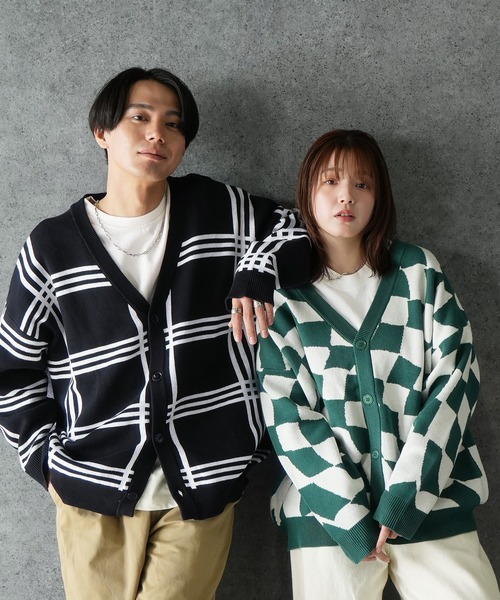 (Never) Acquiesce(ネバーアクイース)の「ジャガードBIGカーディガン(カーディガン/ボレロ・メンズ・ブラック系2/ブラック系1/ダークグリーン系1/ダークグリーン系2/ダークグリーン系3/ベージュ・MEDIUM/LARGE)」の9枚目の写真