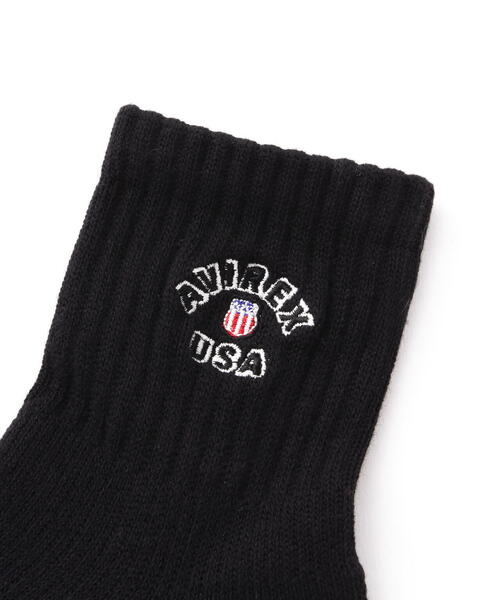 AVIREX（アヴィレックス）の「《直営店限定》VARSITY SOX / バーシティ 靴下 / AVIREX / アヴィレックス（ソックス/靴下・メンズ・ブラック/ホワイト・FREE）」の3枚目の写真