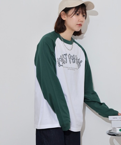 MODISH GAZE（モディシュガゼ）の「MODISH GAZE LAST DANCE ラグランロンT（Tシャツ/カットソー・メンズ・ネイビー/グリーン/ブラック・M/L）」の16枚目の写真