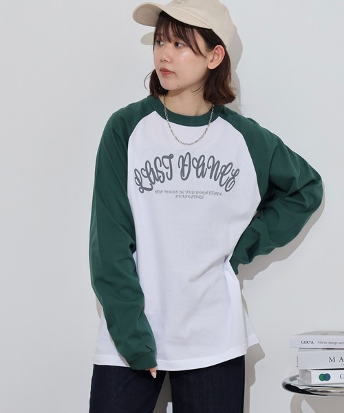 MODISH GAZE（モディシュガゼ）の「MODISH GAZE LAST DANCE ラグランロンT（Tシャツ/カットソー・メンズ・ネイビー/グリーン/ブラック・M/L）」の15枚目の写真