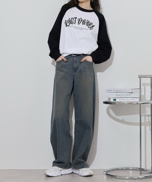 MODISH GAZE（モディシュガゼ）の「MODISH GAZE LAST DANCE ラグランロンT（Tシャツ/カットソー・メンズ・ネイビー/グリーン/ブラック・M/L）」の18枚目の写真