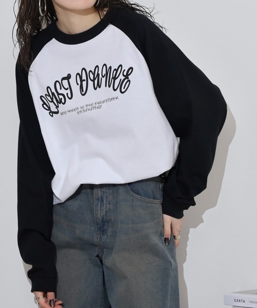 MODISH GAZE（モディシュガゼ）の「MODISH GAZE LAST DANCE ラグランロンT（Tシャツ/カットソー・メンズ・ネイビー/グリーン/ブラック・M/L）」の6枚目の写真