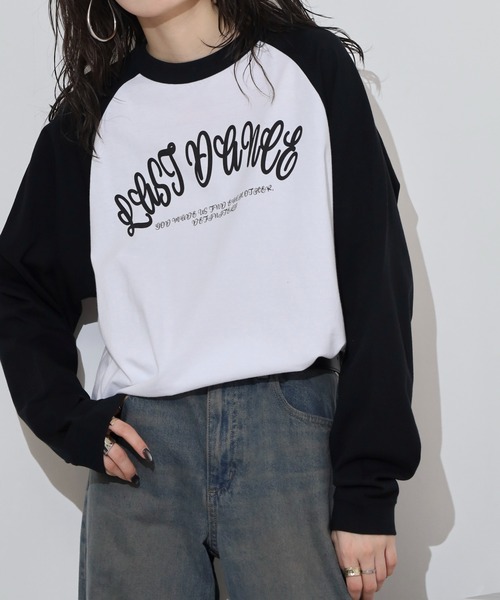 MODISH GAZE（モディシュガゼ）の「MODISH GAZE LAST DANCE ラグランロンT（Tシャツ/カットソー・メンズ・ネイビー/グリーン/ブラック・M/L）」の5枚目の写真