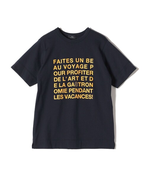 SHIPS Primary Navy Label:ロゴ TEE（Tシャツ/カットソー）｜SHIPS