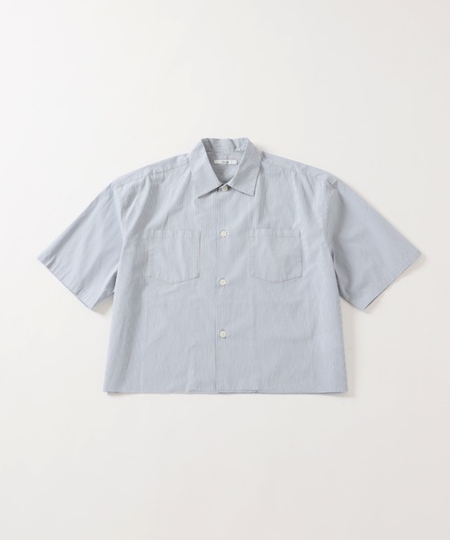 JOURNAL STANDARD relume(ジャーナルスタンダード レリューム)の「【ZOZO限定】STRIPE クロップドS/S(シャツ/ブラウス・メンズ・レッド/グリーン/グレー/サックスブルー/ブラック・XS/S/M/L/XL)」の3枚目の写真