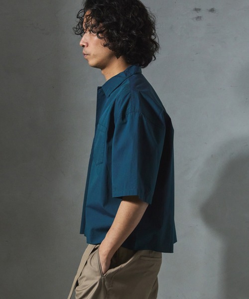 JOURNAL STANDARD relume(ジャーナルスタンダード レリューム)の「【ZOZO限定】STRIPE クロップドS/S(シャツ/ブラウス・メンズ・レッド/グリーン/グレー/サックスブルー/ブラック・XS/S/M/L/XL)」の10枚目の写真