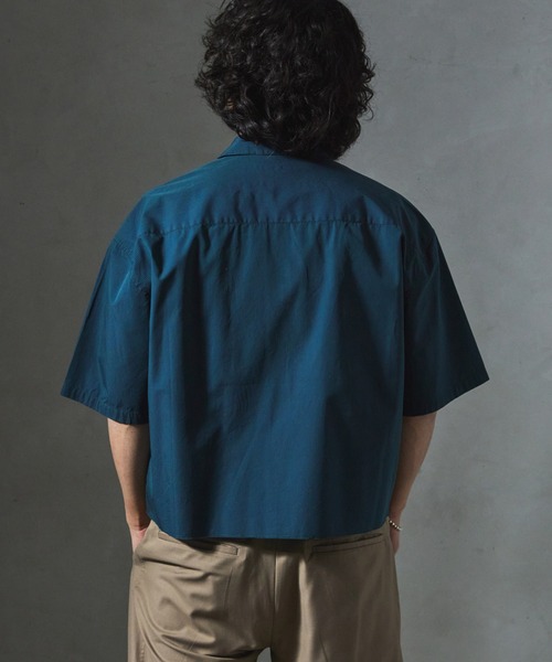 JOURNAL STANDARD relume(ジャーナルスタンダード レリューム)の「【ZOZO限定】STRIPE クロップドS/S(シャツ/ブラウス・メンズ・レッド/グリーン/グレー/サックスブルー/ブラック・XS/S/M/L/XL)」の11枚目の写真