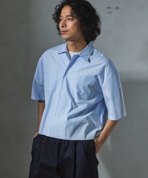 JOURNAL STANDARD relume(ジャーナルスタンダード レリューム)の「【ZOZO限定】STRIPE クロップドS/S(シャツ/ブラウス・メンズ・レッド/グリーン/グレー/サックスブルー/ブラック・XS/S/M/L/XL)」の17枚目の写真