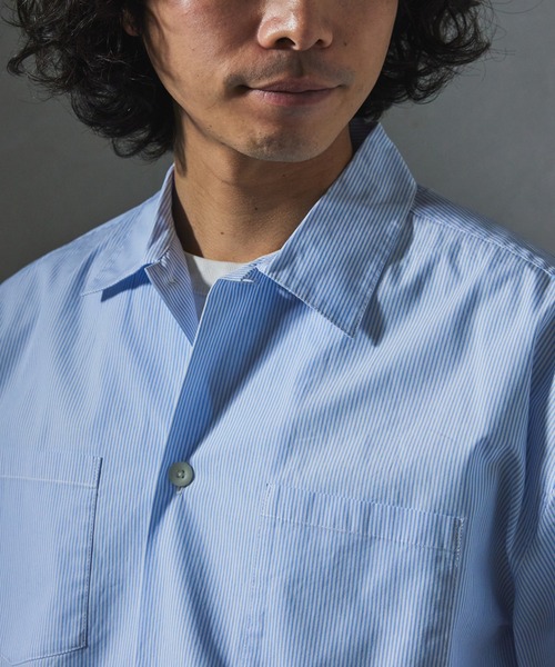 JOURNAL STANDARD relume(ジャーナルスタンダード レリューム)の「【ZOZO限定】STRIPE クロップドS/S(シャツ/ブラウス・メンズ・レッド/グリーン/グレー/サックスブルー/ブラック・XS/S/M/L/XL)」の20枚目の写真