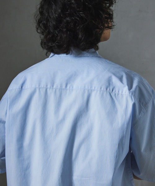 JOURNAL STANDARD relume(ジャーナルスタンダード レリューム)の「【ZOZO限定】STRIPE クロップドS/S(シャツ/ブラウス・メンズ・レッド/グリーン/グレー/サックスブルー/ブラック・XS/S/M/L/XL)」の21枚目の写真