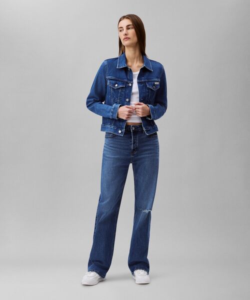 Calvin Klein(カルバン・クライン)の「クラッシックトラッカーデニムジャケット(デニムジャケット・レディース・ブルー・S/M/XS)」の16枚目の写真