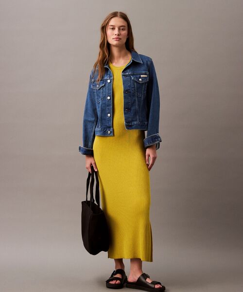 Calvin Klein(カルバン・クライン)の「クラッシックトラッカーデニムジャケット(デニムジャケット・レディース・ブルー・S/M/XS)」の9枚目の写真
