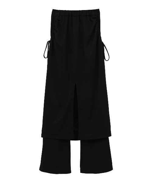 CLANE（クラネ）の「CLANE/クラネ/PANTS LAYERED SIDE SHIRRING SKIRT（その他パンツ・レディース・ベージュ/ブラック・1）」の3枚目の写真