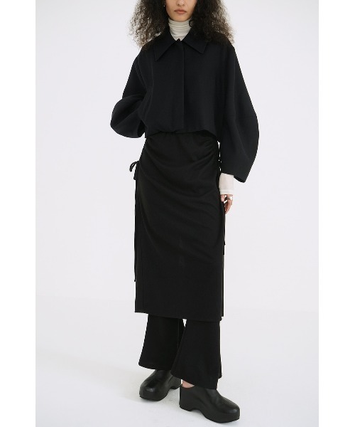 CLANE（クラネ）の「CLANE/クラネ/PANTS LAYERED SIDE SHIRRING SKIRT（その他パンツ・レディース・ベージュ/ブラック・1）」の13枚目の写真