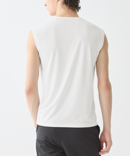 adidas（アディダス）の「adidas/アディダス クルーネックノースリーブ 吸汗速乾 メッシュ（インナーウェア/肌着・メンズ・ブラック/ホワイト/ダークブルー・MEDIUM/LARGE/X-LARGE）」の5枚目の写真