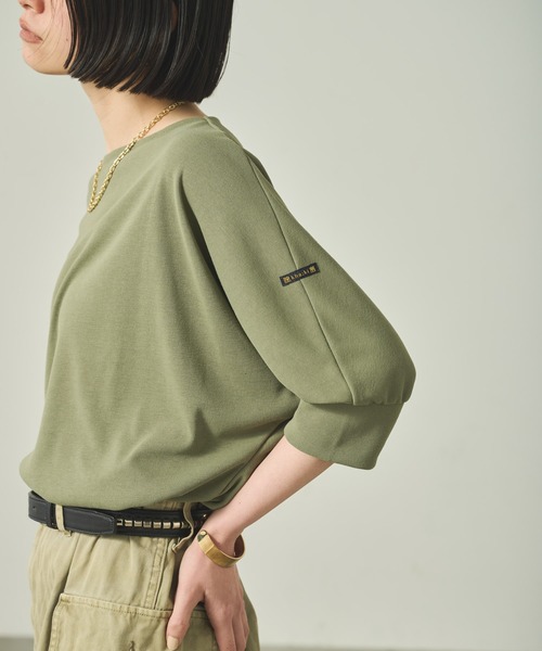 kha:ki(カーキ)の「「KHA:KI / カーキ」 ドルマンスリーブバスクシャツ DOLMAN BASQUE SHIRT(Tシャツ/カットソー・レディース・ブラック/オリーブ/オフホワイト・1)」の14枚目の写真