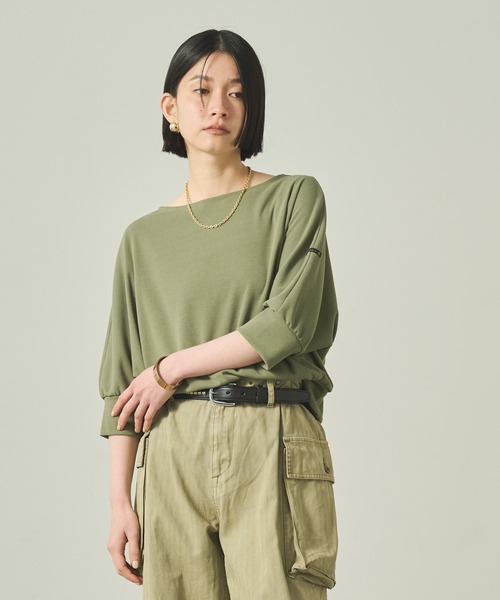 tシャツ 「KHA:KI / カーキ」 ドルマンスリーブバスクシャツ DOLMAN BASQUE SHIRT レディース セール】「KHA:KI / カーキ」 ドルマンスリーブバスクシャツ