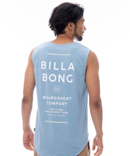 BILLABONG(ビラボン)の「BILLABONG メンズ SUNBLOCK タンクトップ 【2025年春夏モデル】/ビラボンロゴバックプリントタンクトップ(タンクトップ・メンズ・ホワイト/ブラック/ブルー系その他・LARGE/MEDIUM/X-LARGE)」の3枚目の写真